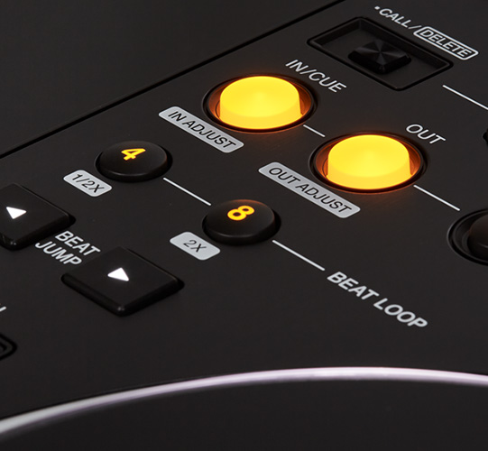 Przykład ustawionej pętli i punktu Cue w utworze DJ