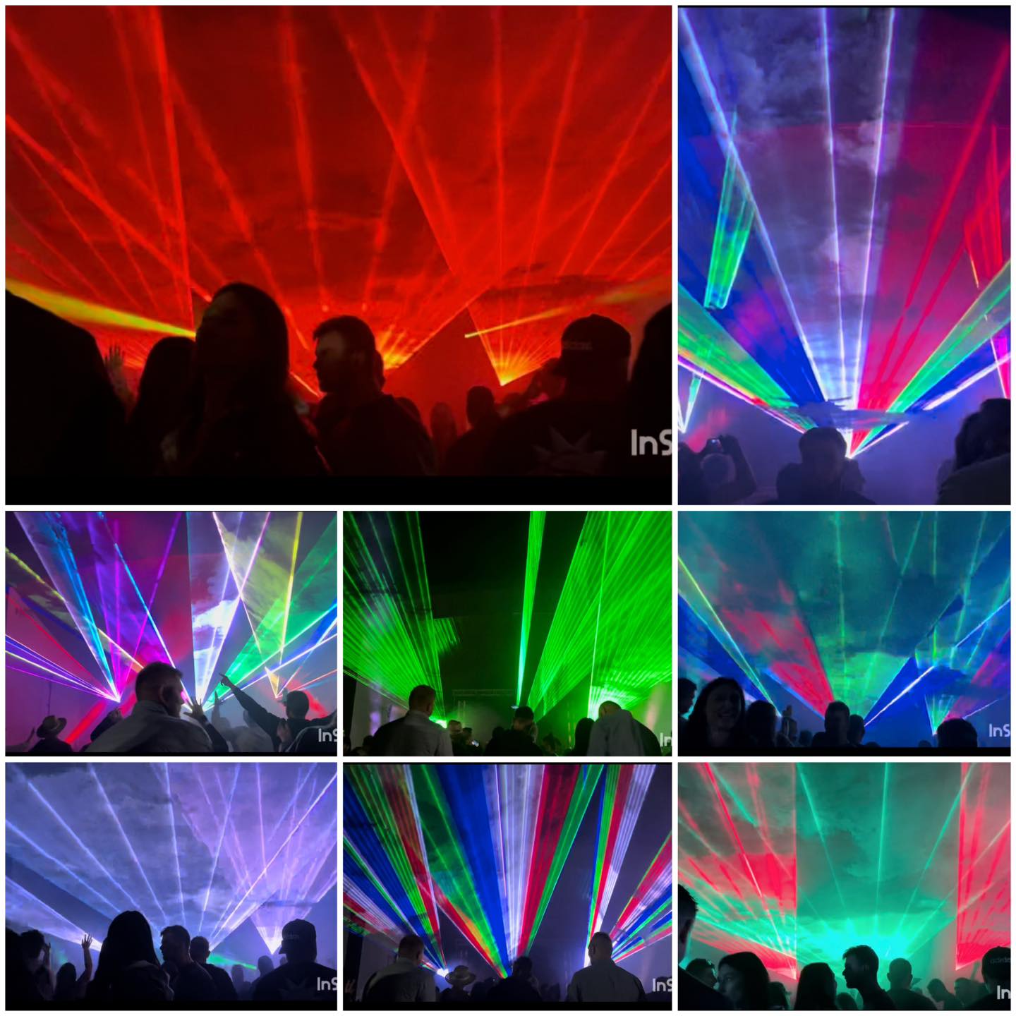 Pokaz laserowy w przestrzeni scenicznej